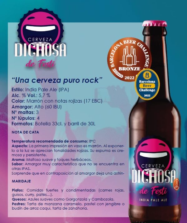 Ficha técnica Cerveza Dichosa de Festi